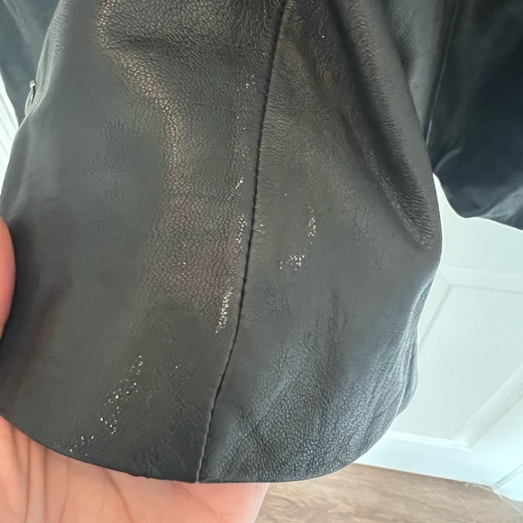 Wilson’s Leather Pelle Studio Black Moto Jacket - Picture 4 of 5